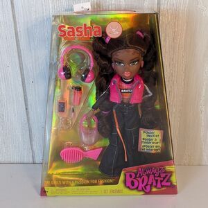 Alwayz Bratz Sasha Fashion Doll with 10 Accessories and Poster, Multicolor NWT